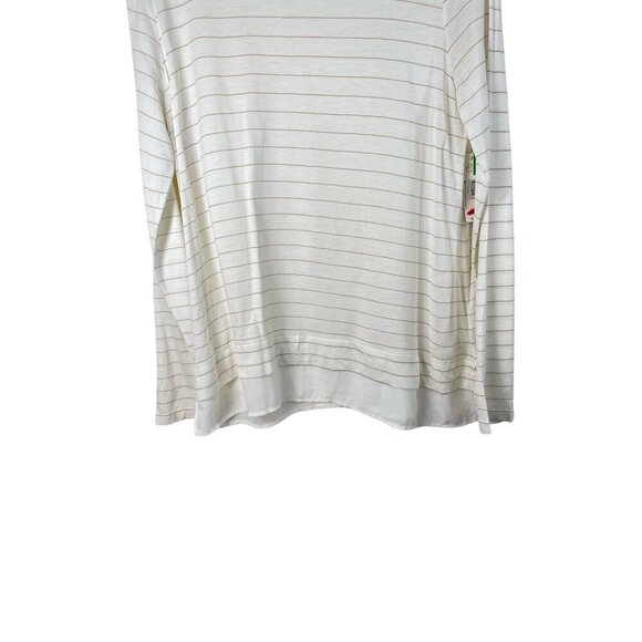 New Directions Long Sleeve Gold Stripe Tunic Top Holiday New Years L - Picture 3 of 9